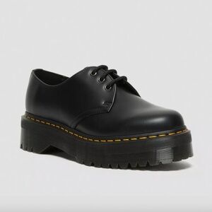 DR MARTENS 1461 SMOOTH LEATHER PLATFORM SHOES